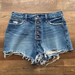 ABERCROMBIE & FITCH Annie High Rise Denim Shorts